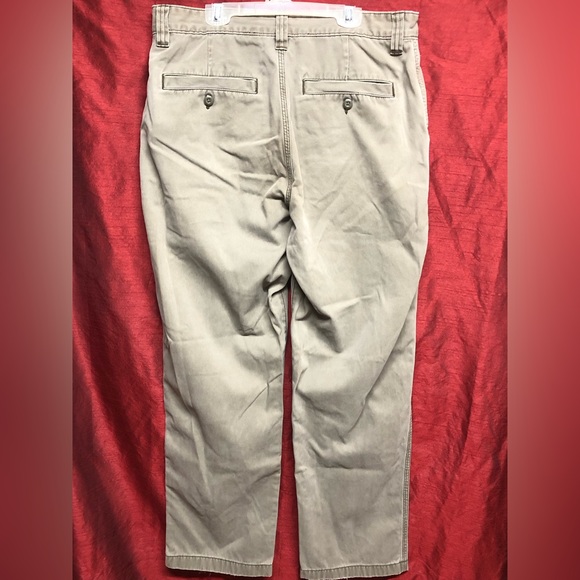 L.L. Bean mens cream grey Canvas pants - Picture 7 of 8